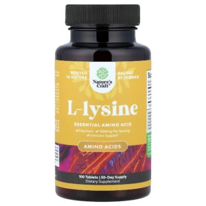 Nature's Craft - L-lisina 100 Comprimidos (500 mg por Comprimido)