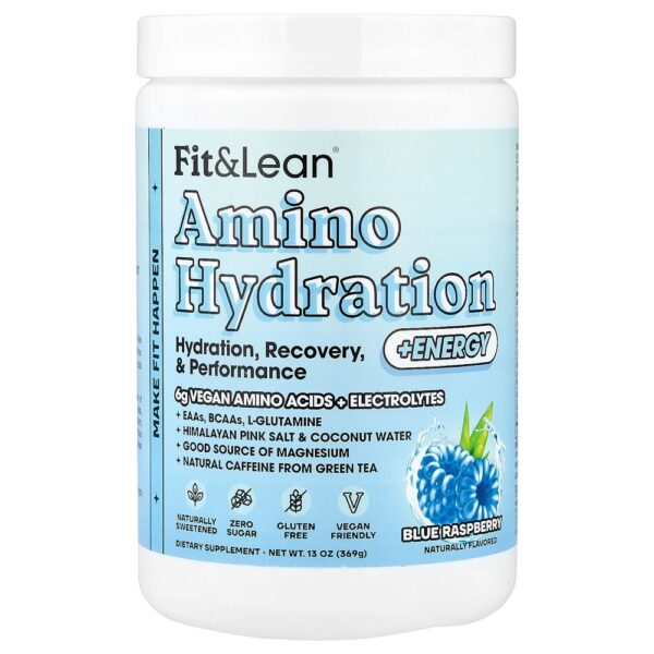 Fit & Lean - Amino-Hidratação + Energia Framboesa Azul 369 g