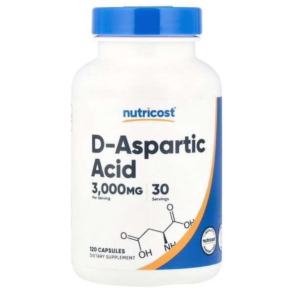 Nutricost - Ácido D-Aspártico 120 Cápsulas (750 mg por Cápsula)