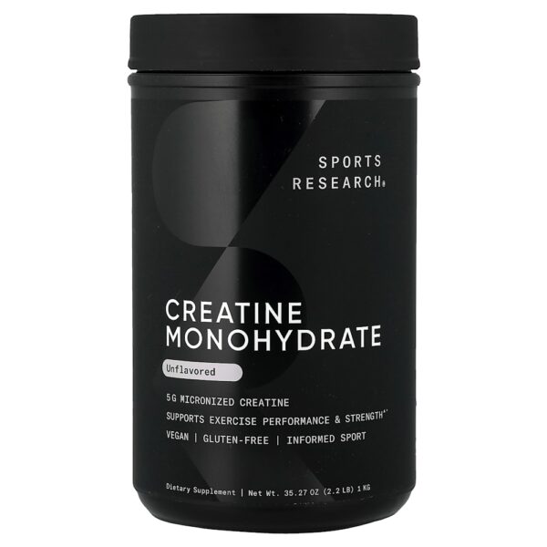 8-34.jpg Sports Research - Creatina Mono-hidratada Sem Sabor 1 kg