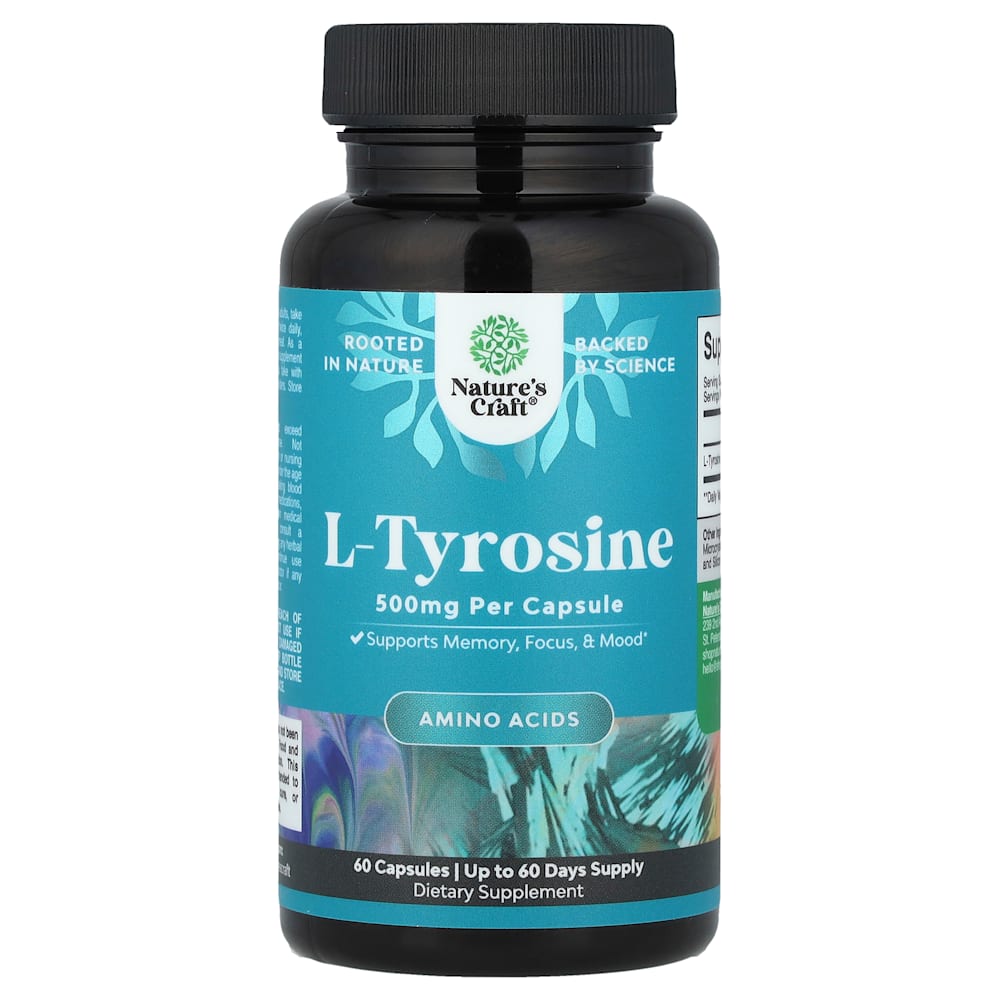 Nature's Craft - L-Tirosina 500 mg 60 Cápsulas