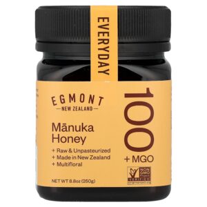 Egmont Honey - Mel de Manuka Cru e Não Pasteurizado MGO 100+ 250 g