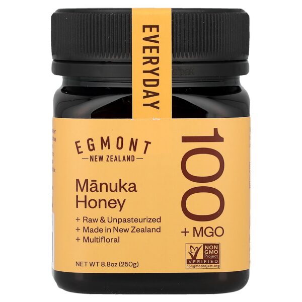 8-350.jpg Egmont Honey - Mel de Manuka Cru e Não Pasteurizado MGO 100+ 250 g