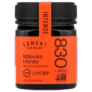 Egmont Honey - Mel de Manuka Cru e Não Pasteurizado UMF 20+ MGO 830+ 250 g