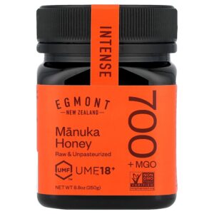 Egmont Honey - Mel de Manuka Cru e Não Pasteurizado UMF 18+ MGO 700+ 250 g