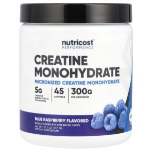 8-43.jpg Nutricost - Performance Creatina Mono-Hidratada Framboesa Azul 300 g