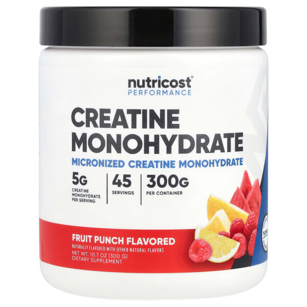 Nutricost - Performance Creatina Mono-Hidratada Ponche de Frutas 300 g