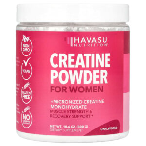 Havasu Nutrition - Creatina em Pó para Mulheres Sem Sabor 300 g