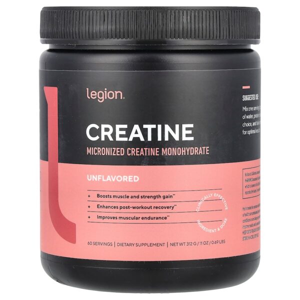Legion Athletics - Creatina Creatina Mono-hidratada Micronizada Sem Sabor 312 g