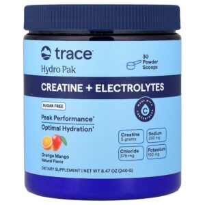 Trace - Hydro Pak Creatina + Eletrólitos Laranja e Manga 240 g