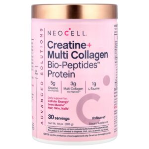 NeoCell - Advanced Solutions Creatina+ Multicolágeno Bio-Peptides Proteína Sem Sabor 285 g