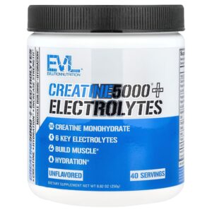 EVLution Nutrition - Creatine5000 com Eletrólitos Sem Sabor 250 g