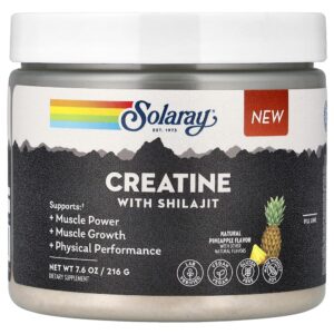 Solaray - Creatina com Shilajit Abacaxi Natural 216 g