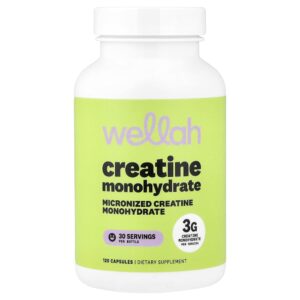 Wellah - Creatina Mono-hidratada 120 Cápsulas (750 mg por Cápsula)