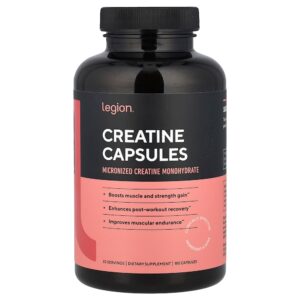 Legion Athletics - Creatina 180 Cápsulas (833 mg por Cápsula)