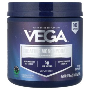 Vega - Creatina Mono-Hidratada Sem Sabor 500 g (454 g 45 g)