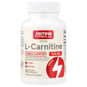 Jarrow Formulas - L-Carnitina Vegana 500 mg 50 Cápsulas Vegetais