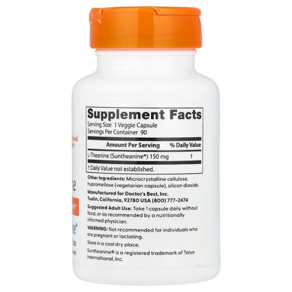 Doctor's Best - L-Theanine com Suntheanine 150 mg 90 Cápsulas Vegetais