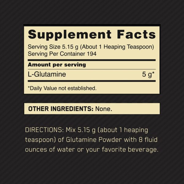 Optimum Nutrition - Glutamina em Pó Sem Sabor 1 kg