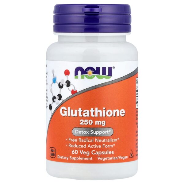 NOW Foods - Glutationa 250 mg 60 Cápsulas Vegetais