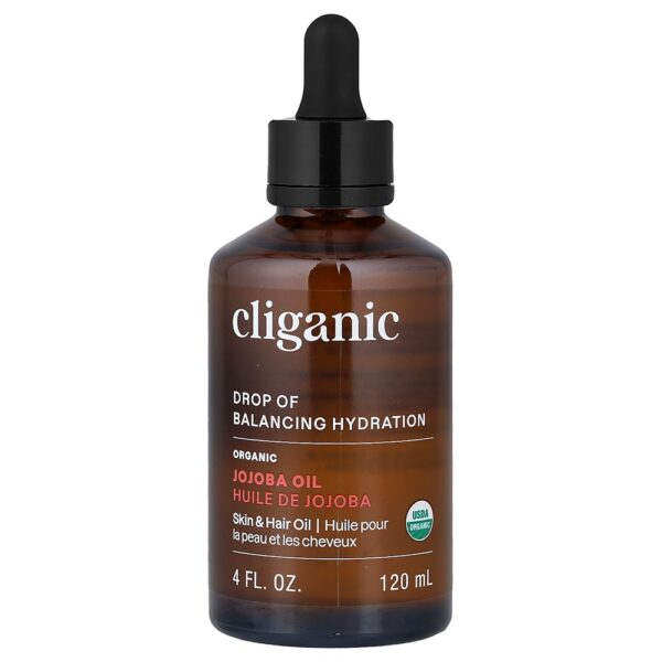 Cliganic - Óleo de Jojoba Orgânico Para Pele Oleosa e Mista 120 ml