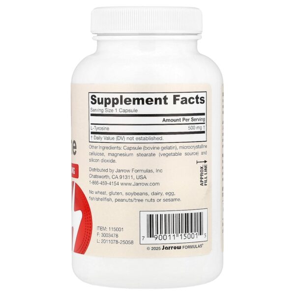 86-7.jpg Jarrow Formulas - L-Tirosina 500 mg 100 Cápsulas