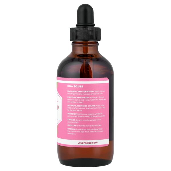Leven Rose - 100% Puro e Orgânico Óleo de Rosa Mosqueta 120 ml