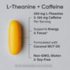 Sports Research - L-teanina e Cafeína Fórmula 2 em 1 60 Cápsulas Softgel