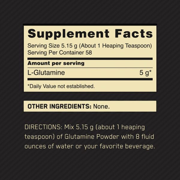 Optimum Nutrition - Glutamina em Pó Sem Sabor 300 g