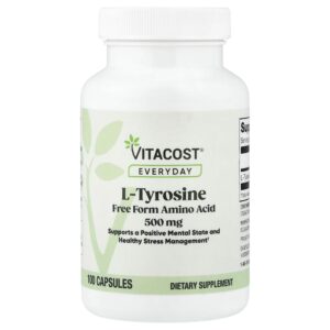Vitacost - Todos os dias L-tirosina 500 mg 100 Cápsulas
