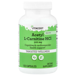 Vitacost - Cloridrato de Acetil L-Carnitina 500 mg 120 Cápsulas