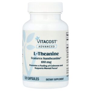 Vitacost - Avançado Contém L-Teanina Suntheanine 100 mg 120 Cápsulas