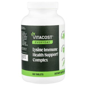 9-23.jpg Vitacost - Uso Diário Complexo para Auxílio à Saúde Imunológica com Lisina 180 Compromidos