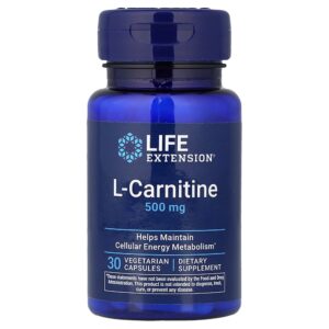Life Extension - L-Carnitina 500 mg 30 Cápsulas Vegetais