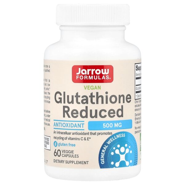 93-1.jpg Jarrow Formulas - Glutationa Reduzida Vegana 500 mg 60 Cápsulas Vegetais