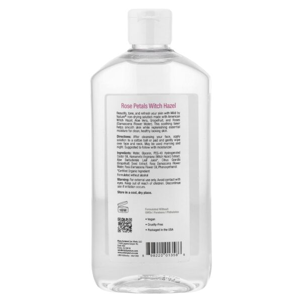 Mild By Nature - Hamamélis Sem Álcool Pétalas de Rosa 355 ml