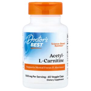 Doctor's Best - Acetil Carnitina 60 Cápsulas Vegetais (500 mg por cápsula)