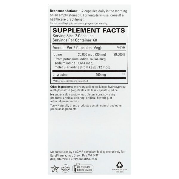 Terry Naturally - Thyroid Care 120 Cápsulas