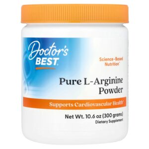 Doctor's Best - Pó de L-Arginina Pura 300 g