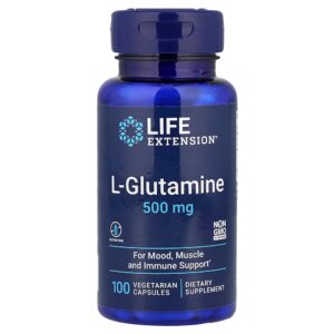 Life Extension - L-Glutamina 500 mg 100 Cápsulas Vegetarianas