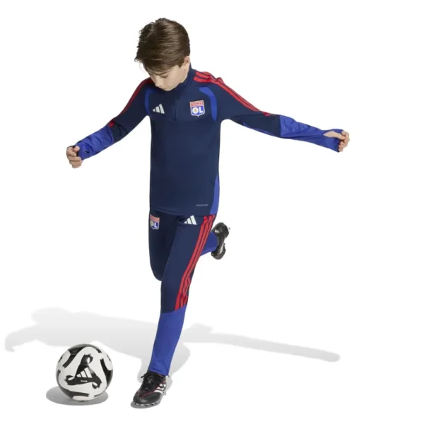 adidas - Calças de treino para jovens Treinamento Olympique De Lyon 26/27 Tiro26 Competition – Team Navy Blue 2 / Pure Ruby