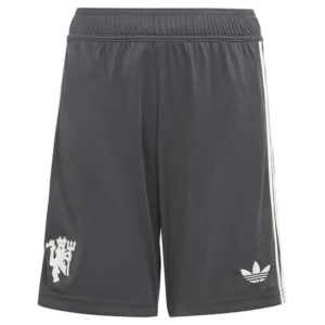 adidas - Calções júnior Manchester United 24/25 3 Stripes – Carbon