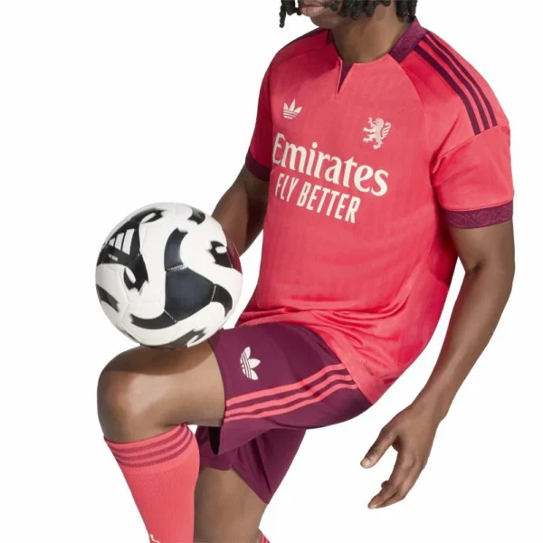 adidas - Calções Visitante Olympique De Lyon 26/27 – Masculino – Amazon Red