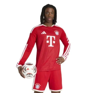 adidas - Camiseta de manga comprida Casa FC Bayern Munich 26/27 – Masculino – Better Scarlet / White
