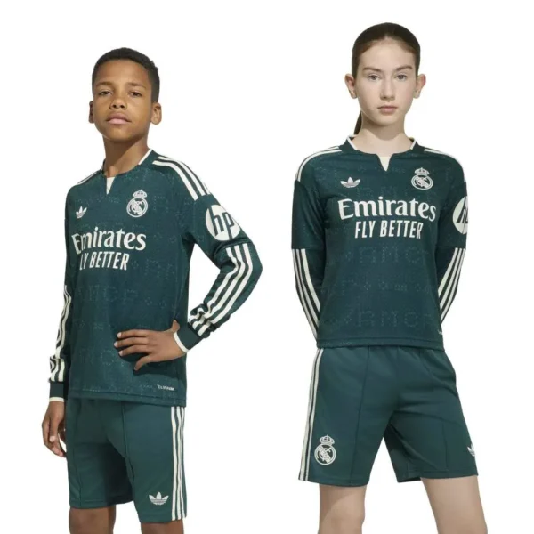adidas - Camiseta de manga comprida júnior Visitante Real Madrid 26/27 Jersey – Aurora Ivy