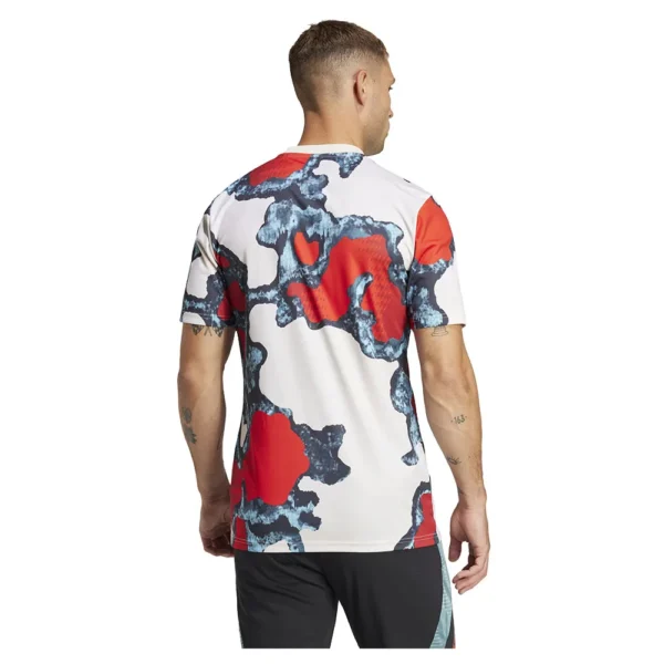 adidas - Camiseta de manga curta Antes do jogo FC Bayern 24/25 – Masculino – Red / Team Power Red 2 / Light Aqua / Linen