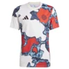 adidas - Camiseta de manga curta Antes do jogo FC Bayern 24/25 – Masculino – Red / Team Power Red 2 / Light Aqua / Linen