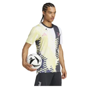 adidas - Camiseta de manga curta Antes do jogo Juventus 24/25 – Masculino – Pure Sulfur / Black / Legend Ink