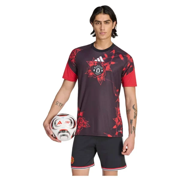 adidas - Camiseta de manga curta Antes do jogo Manchester United 26/27 – Masculino – Mufc Red / Black