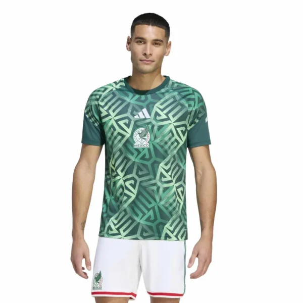 adidas - Camiseta de manga curta Antes do jogo Mexico 26/27 Home – Masculino – Aurora Ivy